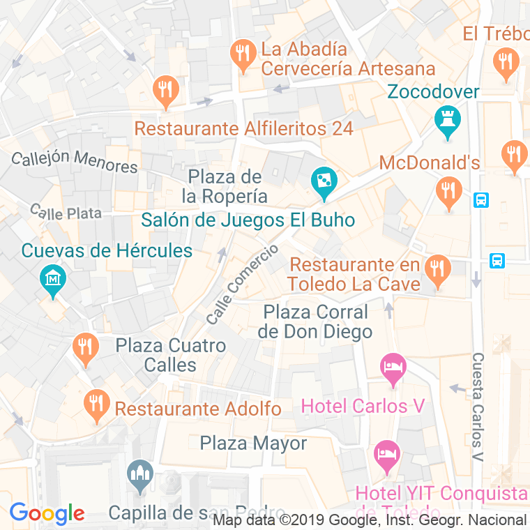 Código Postal calle Portugueses, cuesta en Toledo