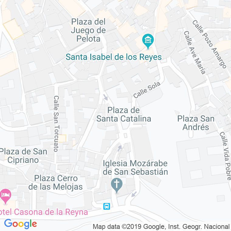 Código Postal calle Cristo De La Parra en Toledo