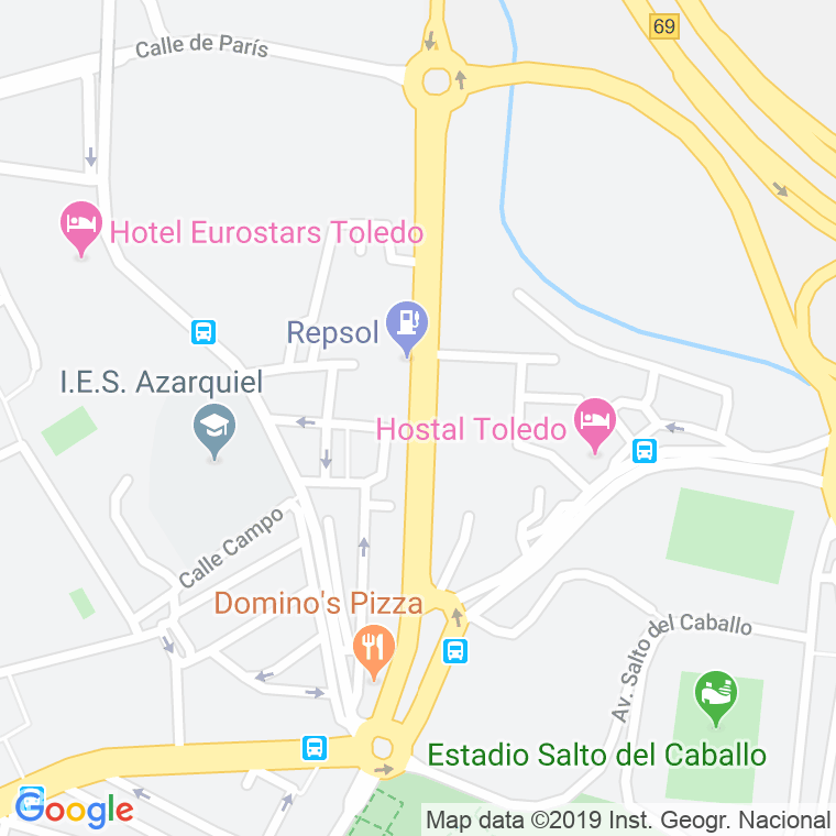 Código Postal calle Madrid, carretera en Toledo