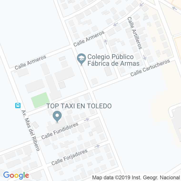 Código Postal calle Cartucheros en Toledo