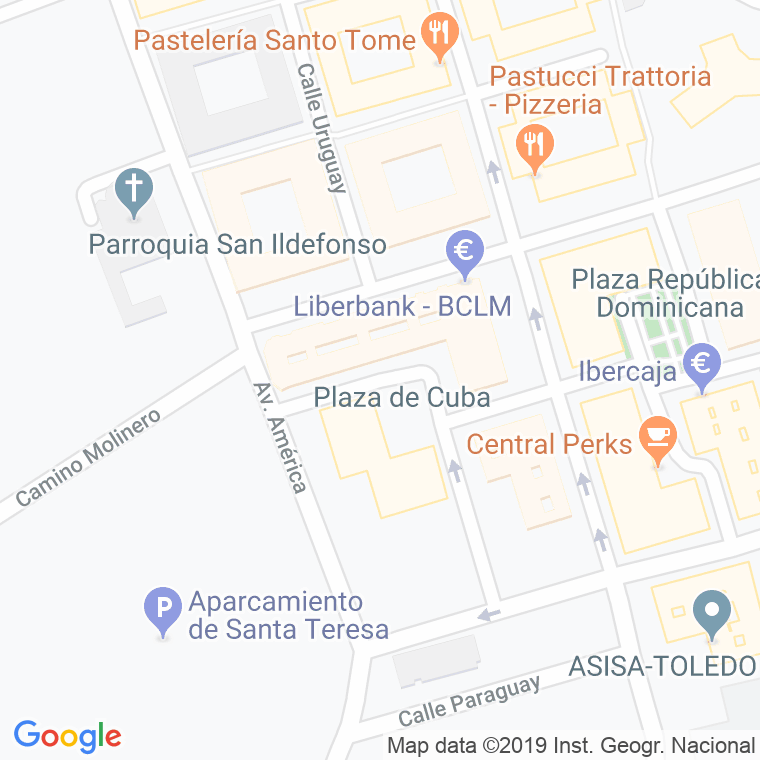Código Postal calle Honduras en Toledo