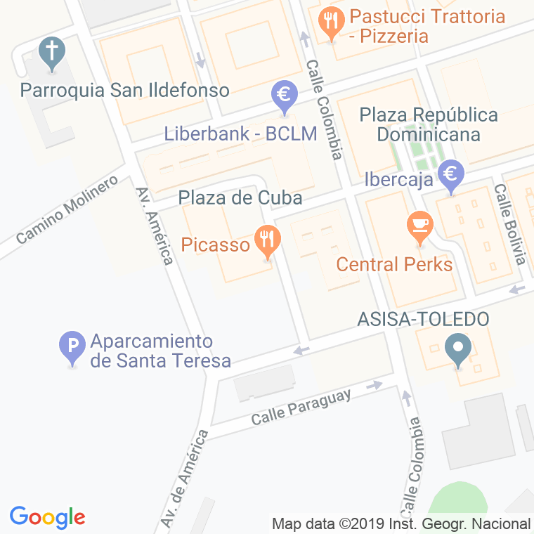 Código Postal calle Picasso en Toledo