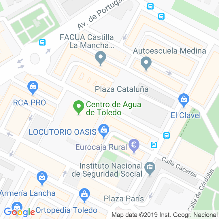 Código Postal calle Andalucia en Toledo