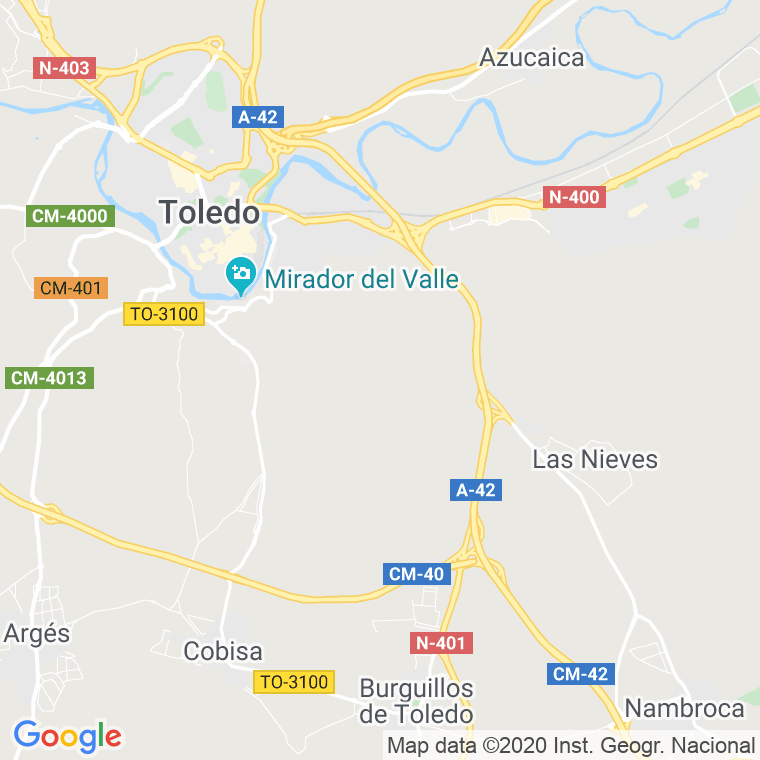Código Postal calle Virgen De Covadonga en Toledo