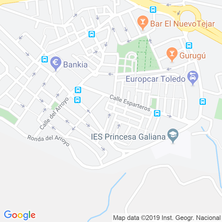 Código Postal calle Virgen De La Caridad en Toledo