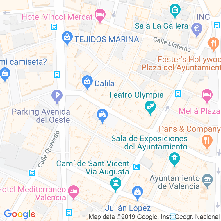 Código Postal calle Garrigues en Valencia