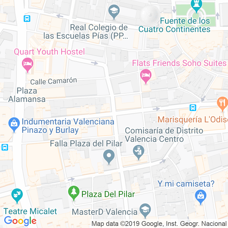Código Postal calle Guillem Sorolla en Valencia