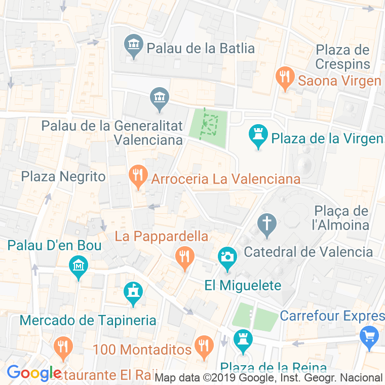 Código Postal calle Horno De Los Apostoles en Valencia
