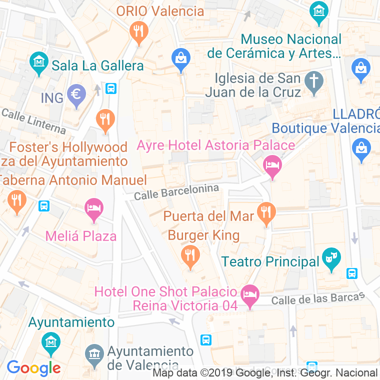 Código Postal calle Barcelonina en Valencia