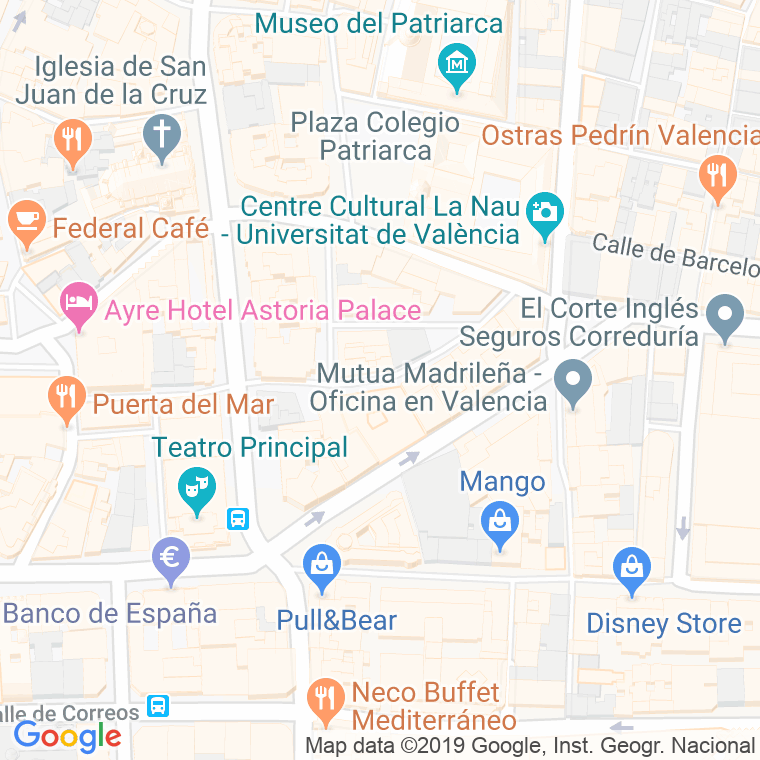 Código Postal calle Miñana en Valencia