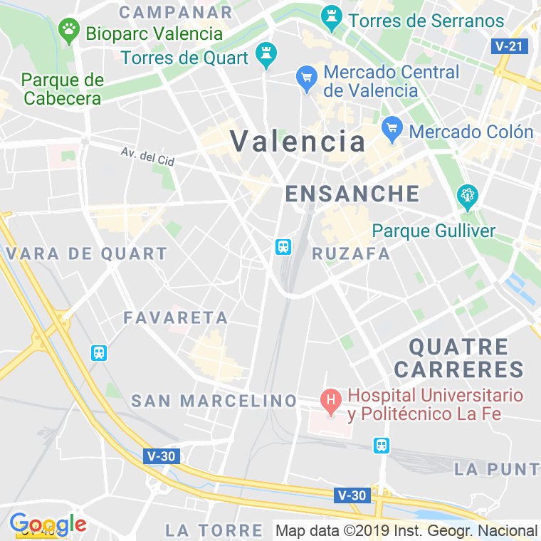 Código Postal calle San Vicente Martir   (Impares Del 1 Al 69)  (Pares Del 2 Al 84) en Valencia
