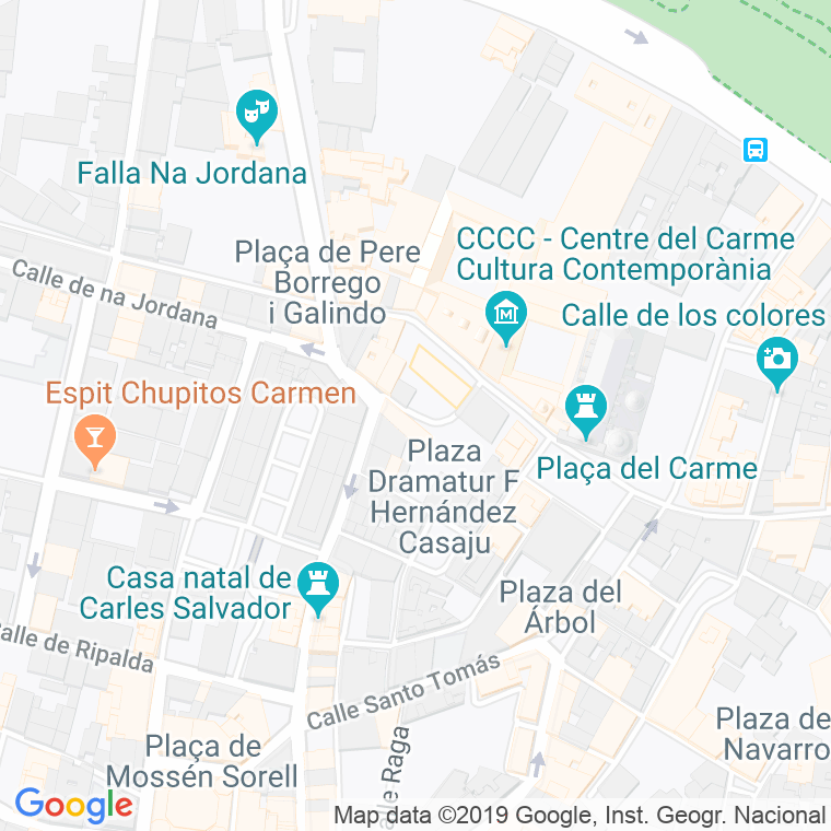 Código Postal calle Cabrito en Valencia