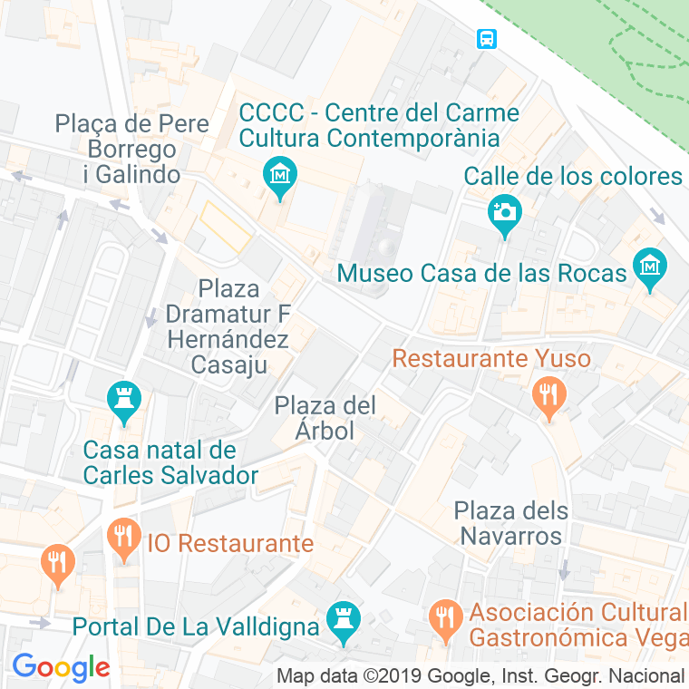 Código Postal calle Carmen, plaza en Valencia