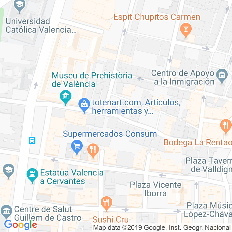 Código Postal calle Corona en Valencia