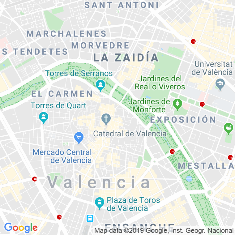 Código Postal calle Cruz   (Impares Del 1 Al Final)  (Pares Del 2 Al Final) en Valencia