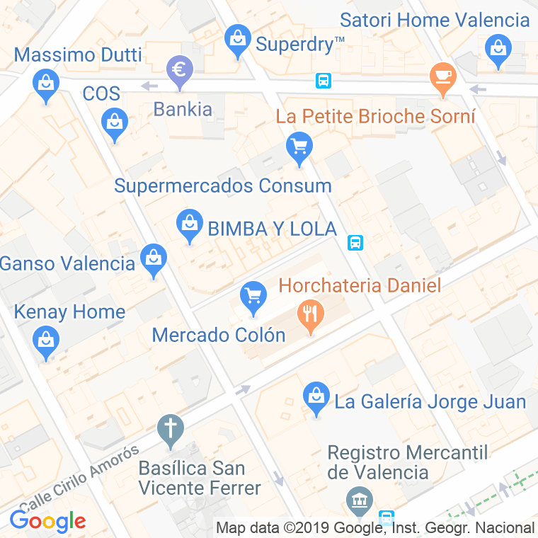 Código Postal calle Martinez Ferrando en Valencia