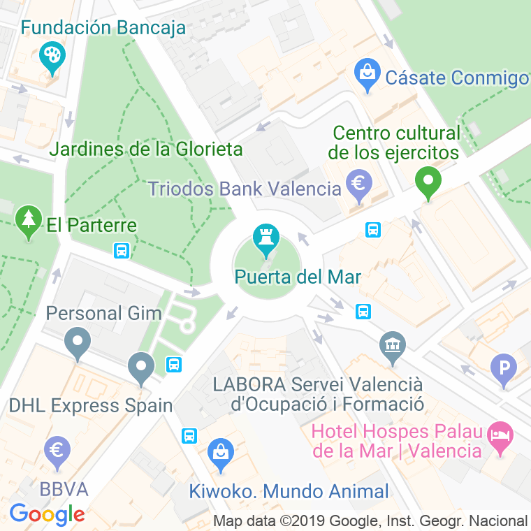 Código Postal calle Porta Del Mar, plaza en Valencia