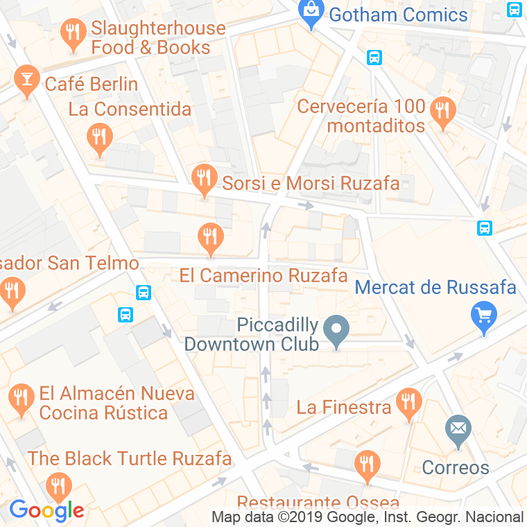 Código Postal calle Carlos Cervera en Valencia