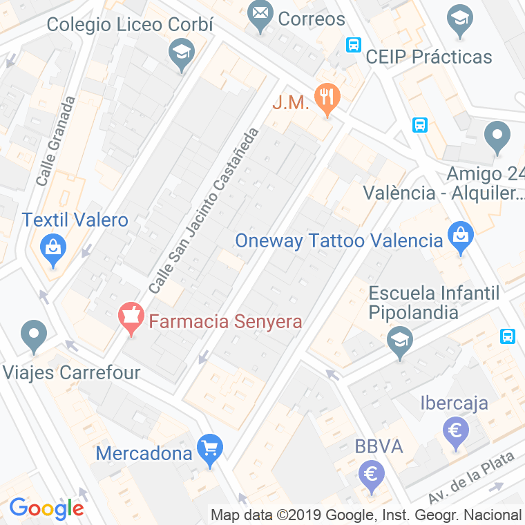 Código Postal calle Finestrat en Valencia