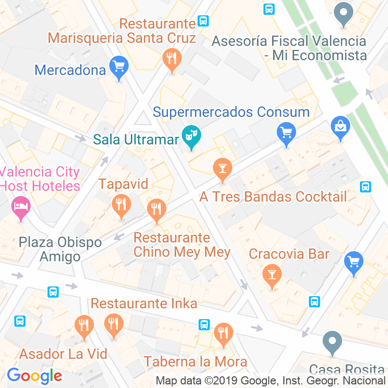 Código Postal calle Alcira en Valencia