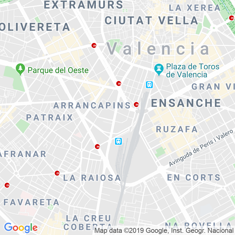 Código Postal calle Fontanares   (Impares Del 1 Al 31)  (Pares Del 2 Al 44) en Valencia