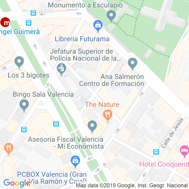 Código Postal calle Gandia en Valencia