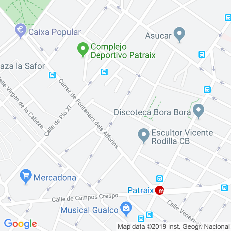 Código Postal calle Jacinto Labaila   (Impares Del 1 Al 35)  (Pares Del 2 Al Final) en Valencia