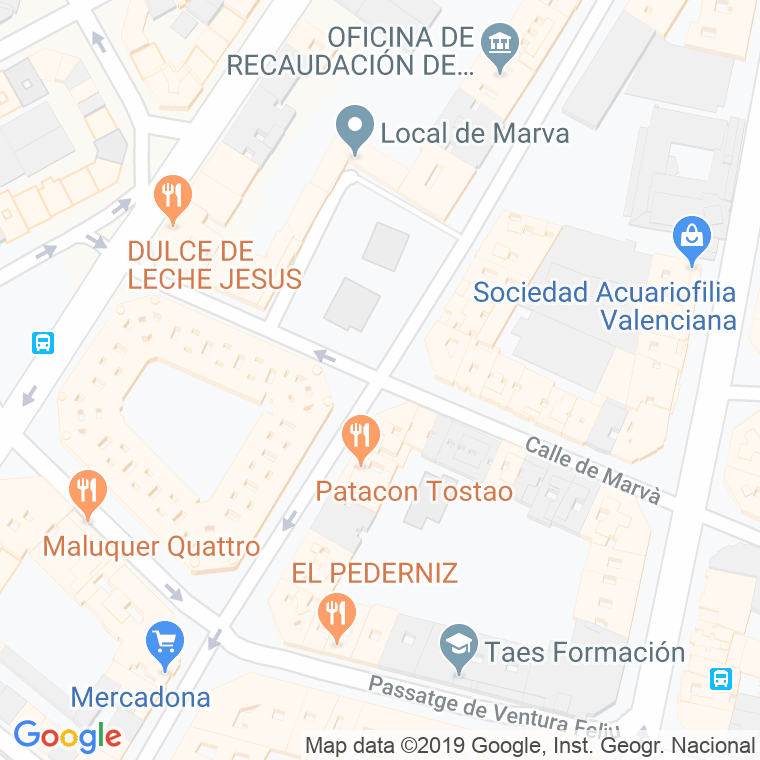 Código Postal calle Marva en Valencia