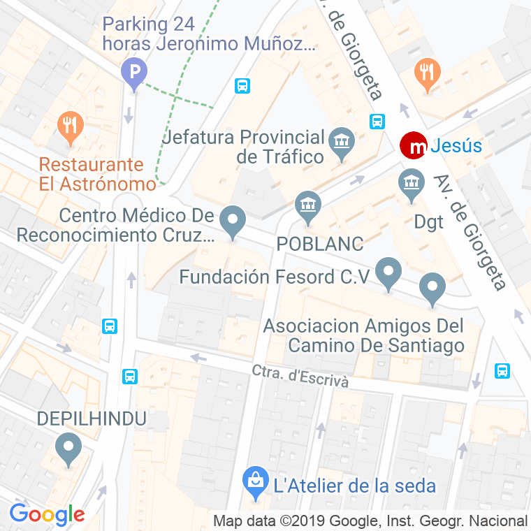 Código Postal calle Mora De Rubielos en Valencia
