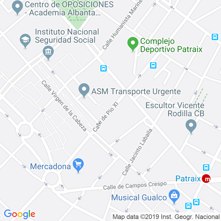 Código Postal calle Pio Xi   (Impares Del 1 Al 13) en Valencia
