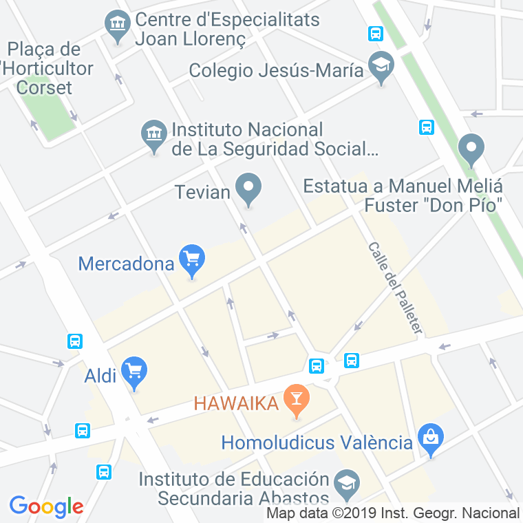 Código Postal calle Calixto Iii en Valencia