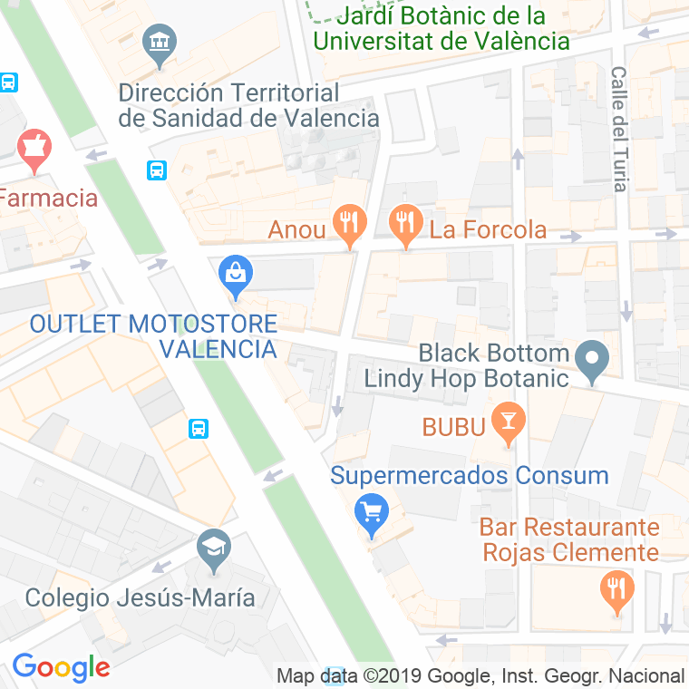 Código Postal calle Doctor Peset Cervera en Valencia