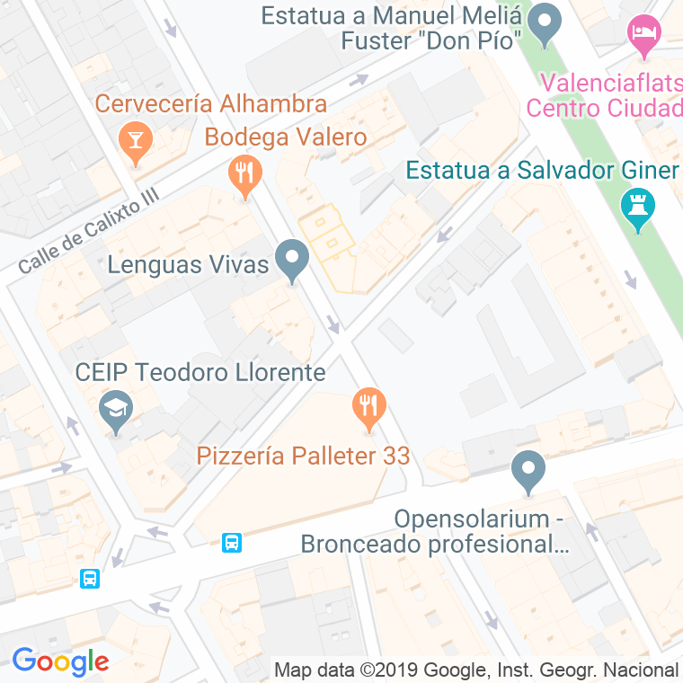 Código Postal calle Erudito Orellana en Valencia