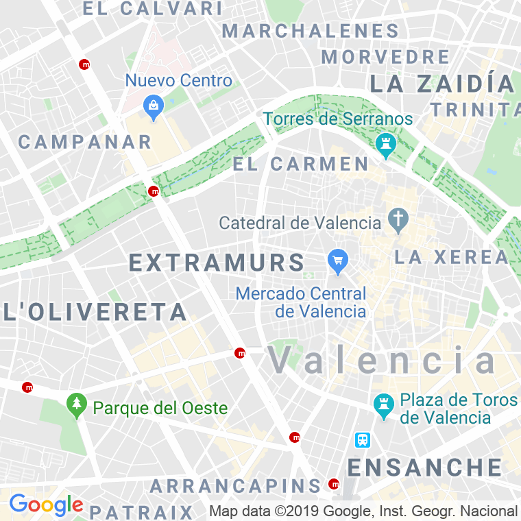 Código Postal calle Guillem De Castro   (Impares Del 57 Al Final) en Valencia