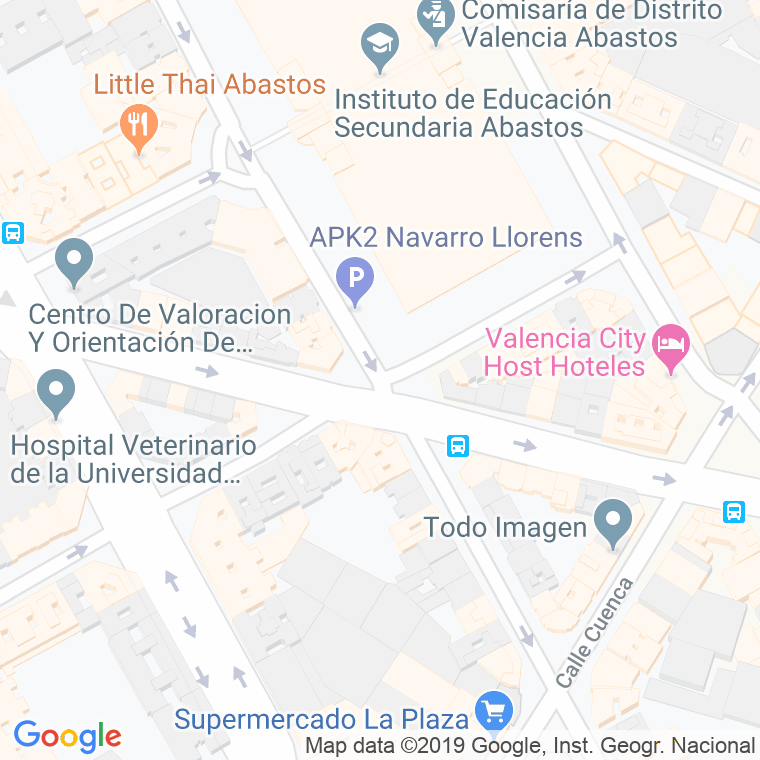 Código Postal calle Pintor Navarro Llorens en Valencia