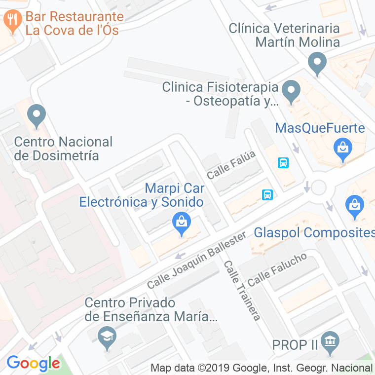 Código Postal calle Canoa en Valencia