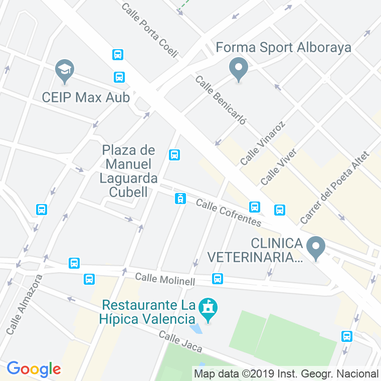 Código Postal calle Cofrentes en Valencia
