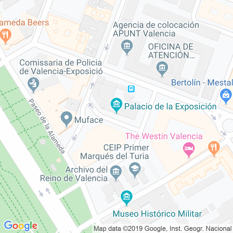 Código Postal calle Llano De La Exposicion en Valencia