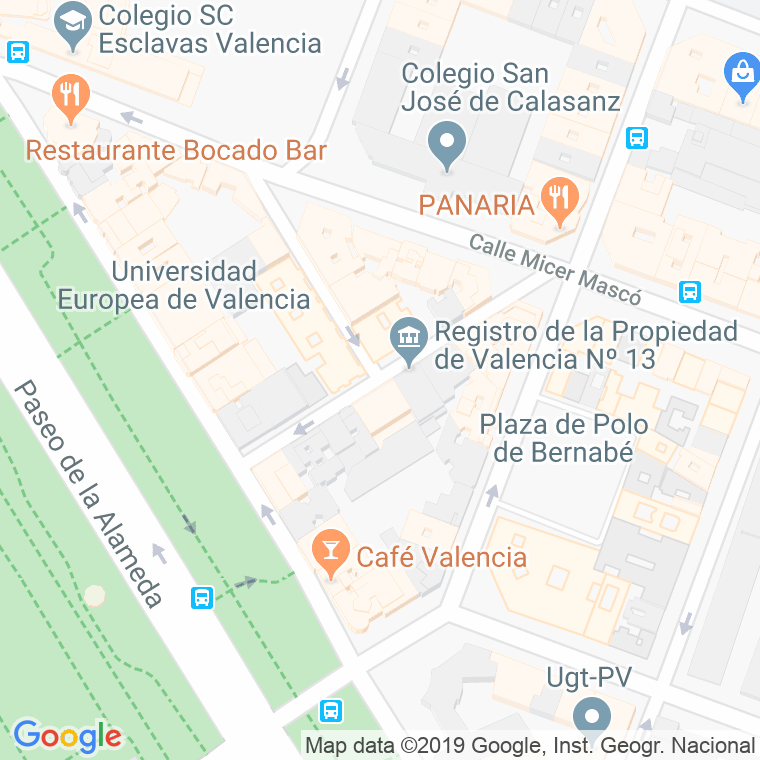 Código Postal calle Pintor Peiro en Valencia