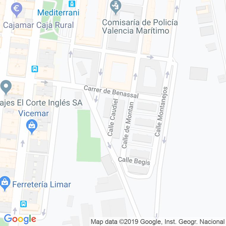 Código Postal calle Caudiel en Valencia
