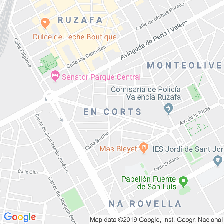 Código Postal calle En Corts en Valencia