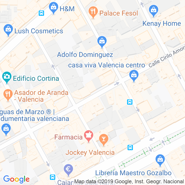 Código Postal calle Garrofa, entrada (Impares Del 1 Al Final)  (Pares Del 2 Al Final) en Valencia
