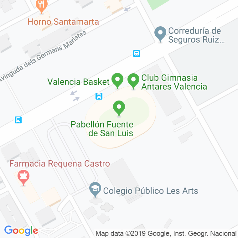 Código Postal calle Iglesia De La Fuente De San Luis en Valencia