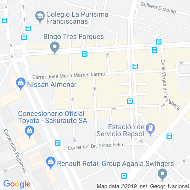 Código Postal calle Emilio Lluch en Valencia
