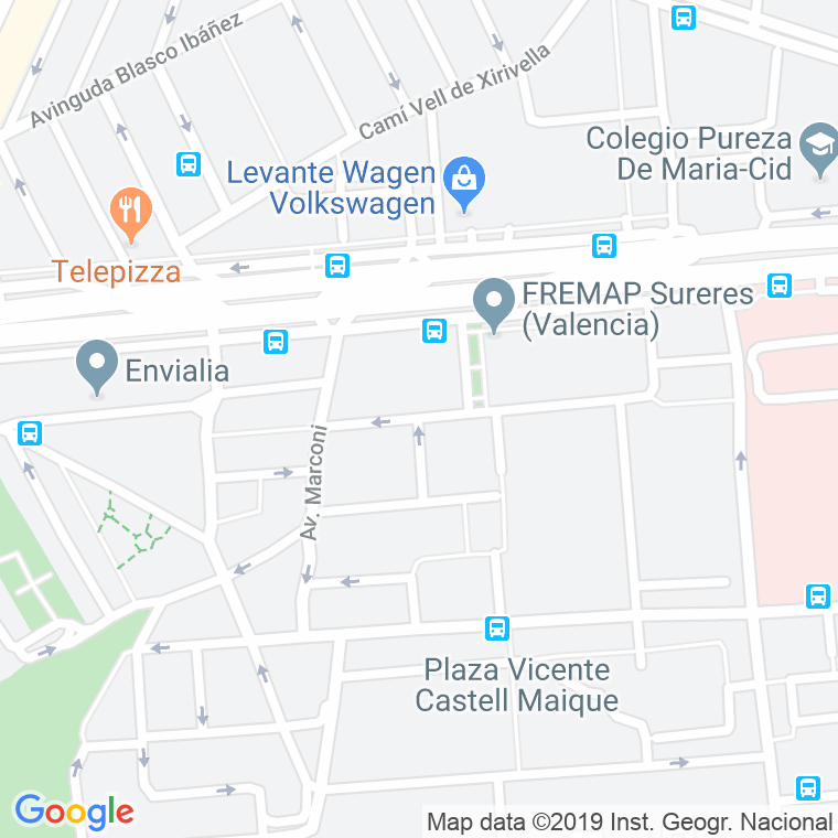 Código Postal calle Isidros, Los en Valencia