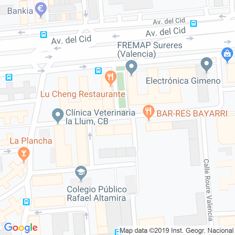 Código Postal calle Jose Maria Bayarri en Valencia