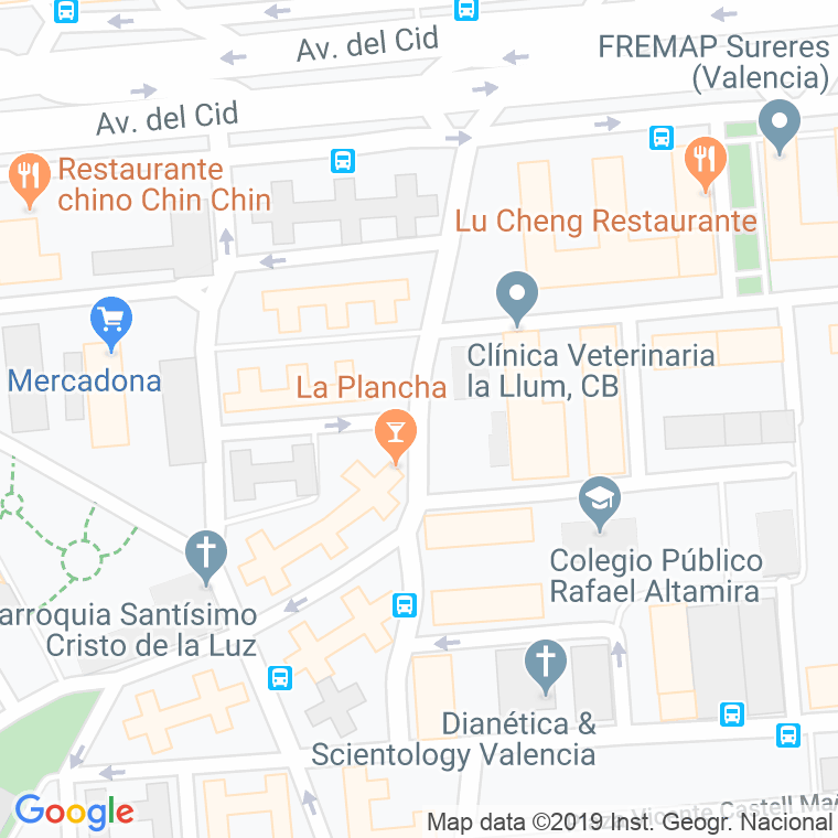 Código Postal calle Marconi, avenida en Valencia