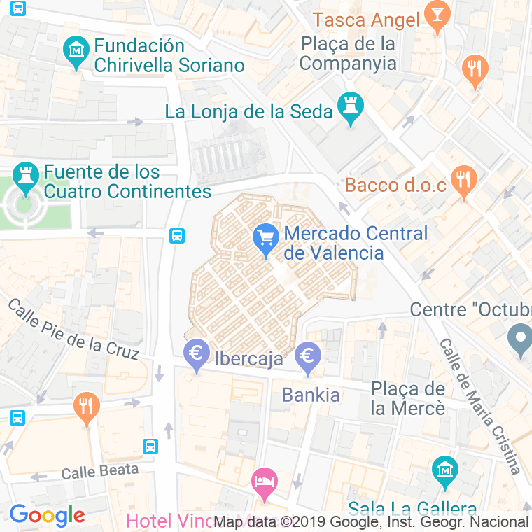 Código Postal calle Mercat, Del (Barrio La Luz) en Valencia