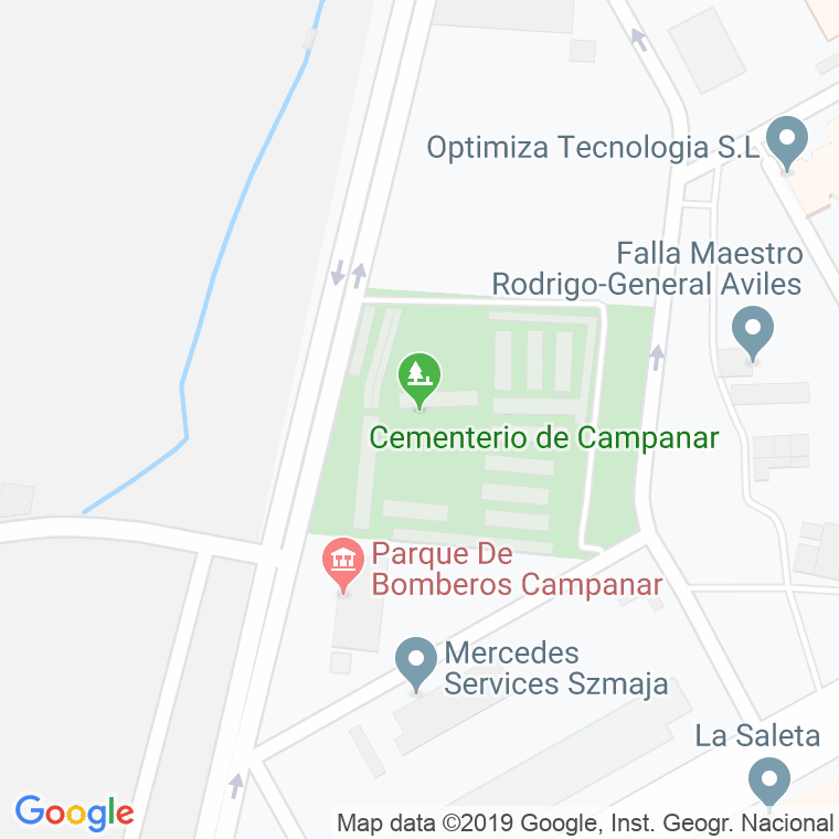 Código Postal calle Cementerio (Camino Campanar) en Valencia
