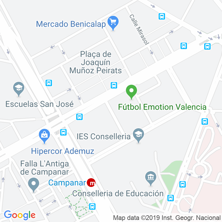 Código Postal calle Francisco Barrachina Esteban en Valencia